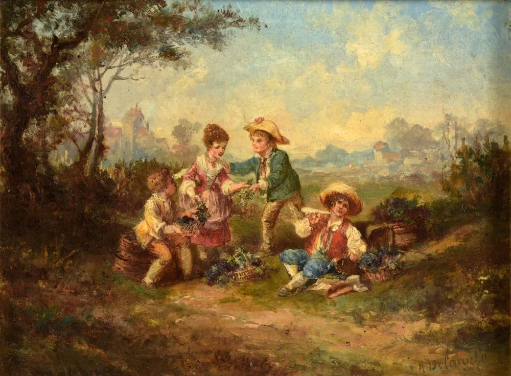 Bambini con uva